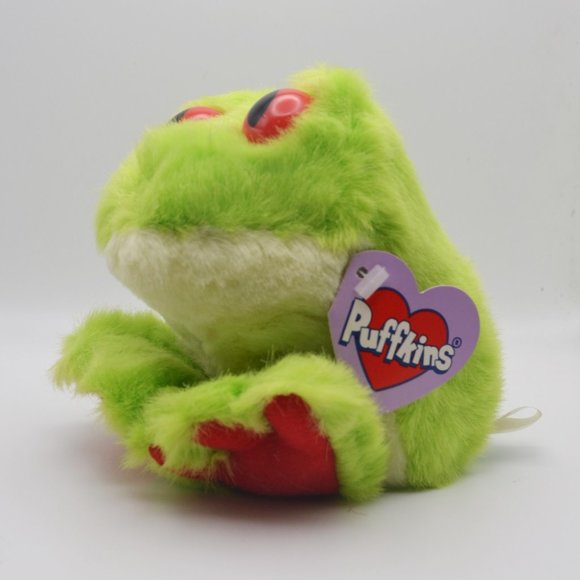 Freddy the Tree Frog Puffkins by Swibco Style 6690 Bean Bag Plush - Picture 2 of 8